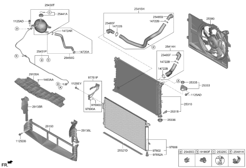 2003 Hyundai Elantra Condenser Assembly-Cooler Diagram for 97606-N7600