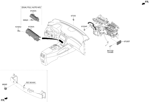 2022 Hyundai Tucson Control Assembly-Heater Diagram for 97250-CW010-RET