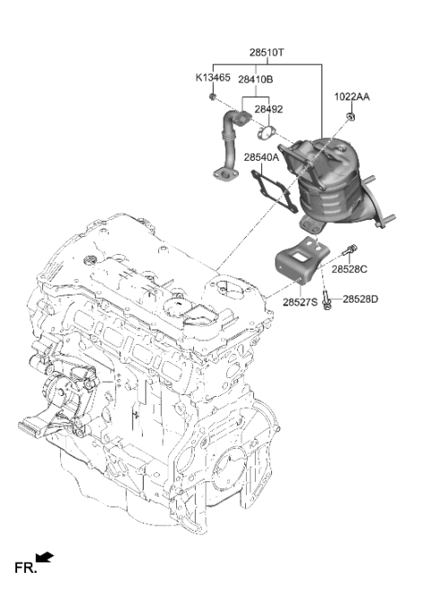 2003 Hyundai Elantra Module Assembly - WCC Diagram for 28510-2SDL0