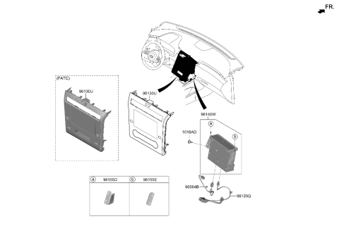 2023 Hyundai Tucson Audio Assembly Diagram for 96160-CW020