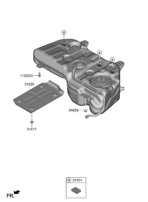 2022 Hyundai Tucson US Alabama made Fuel System Diagram 2