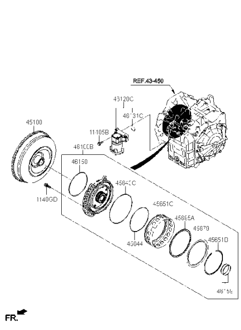 2022 Hyundai Tucson US Alabama made Oil Pump & TQ/Conv-Auto Diagram