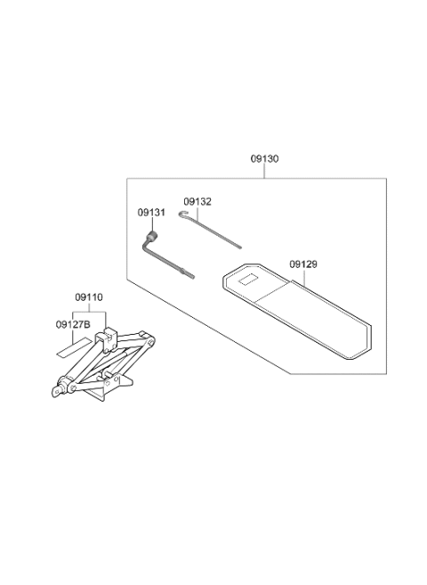 2023 Hyundai Tucson JACK ASSY Diagram for 09110-CW000