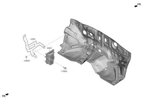 2022 Hyundai Tucson BRACKET-SBW CONTROL UNIT Diagram for 42952-4G010