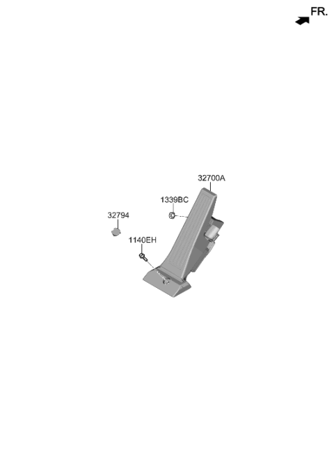 2022 Hyundai Tucson US Alabama made Accelerator Pedal Diagram