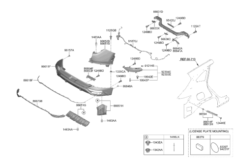 2023 Hyundai Tucson Rear Bumper Diagram 1