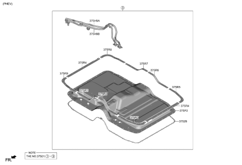 2023 Hyundai Santa Fe Hybrid Korean made High Voltage Battery System Diagram 4