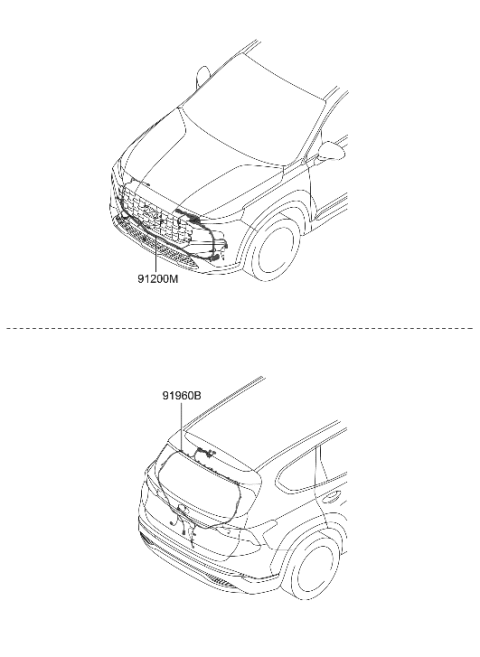 2021 Hyundai Santa Fe Hybrid Wiring Assembly-Fem Diagram for 91840-CL060