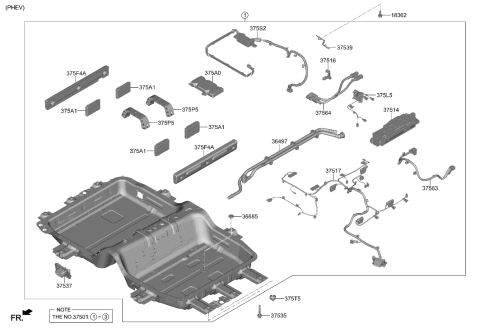 2021 Hyundai Santa Fe Hybrid High Voltage Battery System Diagram 2