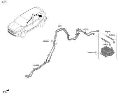 2021 Hyundai Santa Fe Hybrid Hose Assembly-Onboard Charger,In Diagram for 36494-3DAG5