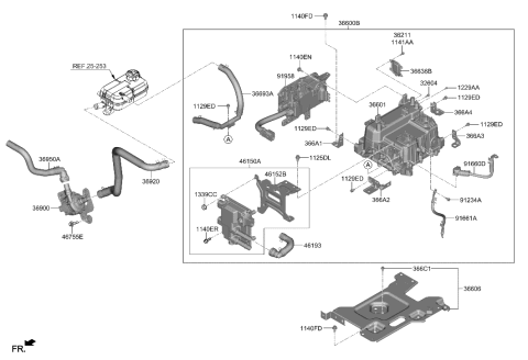 1998 Hyundai Elantra Junction Block Assembly Diagram for 91958-P4010