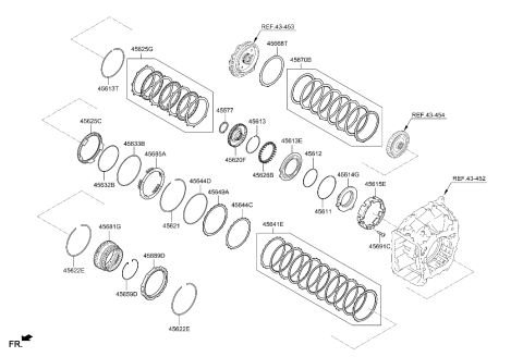 2022 Hyundai Santa Fe Hybrid Transaxle Brake-Auto Diagram