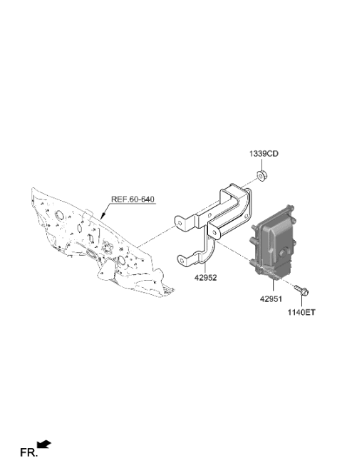 2021 Hyundai Santa Fe Hybrid Bracket-Sbw Control Unit Diagram for 42952-4G060