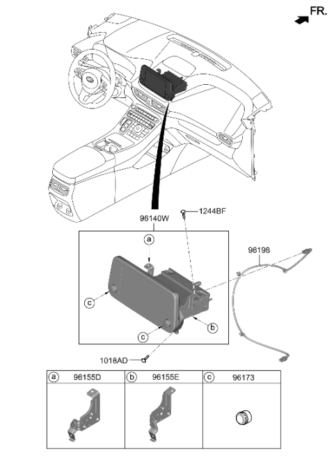 2022 Hyundai Santa Fe Hybrid KNOB-VOLUME Diagram for 96173-CL260-RET