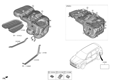 2021 Hyundai Santa Fe Hybrid Fuel System Diagram 3