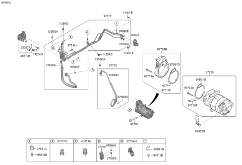 2021 Hyundai Santa Fe Hybrid Sensor Assembly-Temperature Diagram for 97615-P4500