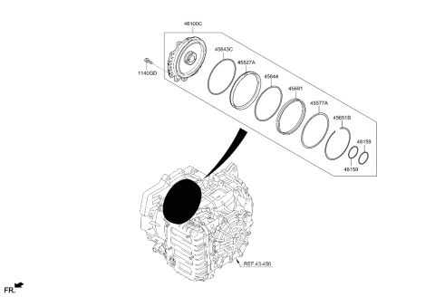 2021 Hyundai Santa Fe Hybrid Auto Transmission Case Diagram 2