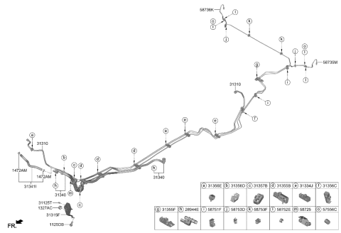 2022 Hyundai Santa Fe Hybrid Fuel Line Diagram 1