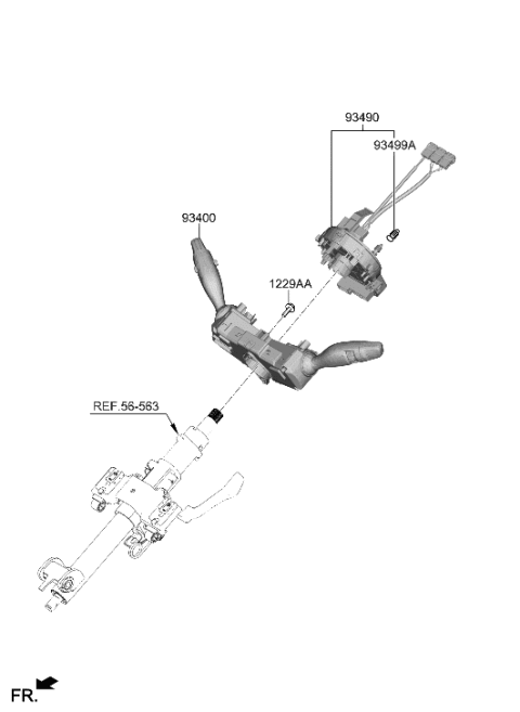 2021 Hyundai Santa Fe Hybrid Multifunction Switch Diagram