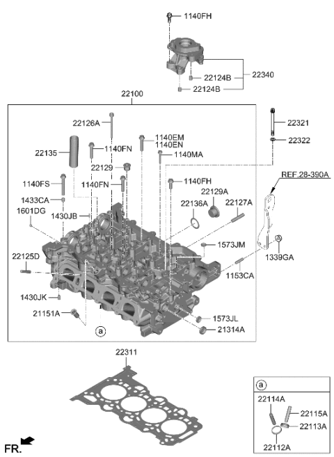 2023 Hyundai Santa Fe Hybrid Cylinder Head Diagram