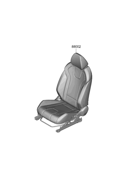2023 Hyundai Elantra Seat Assembly-Front,RH Diagram for 88002-AB010-S8W