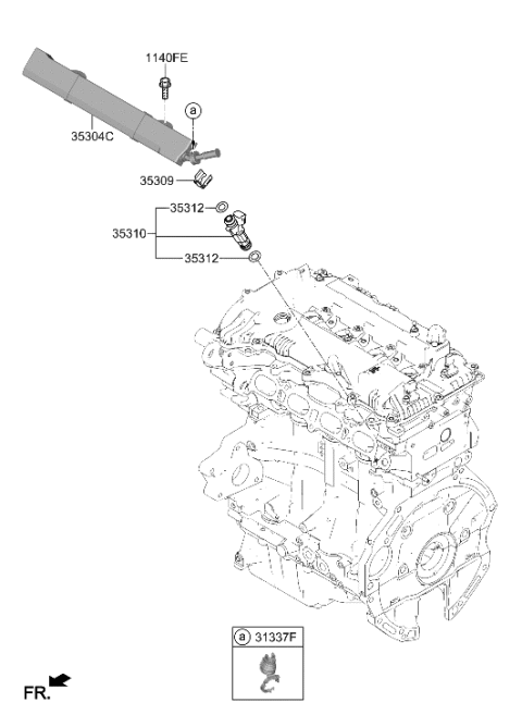 2022 Hyundai Elantra US Alabama made Throttle Body & Injector Diagram
