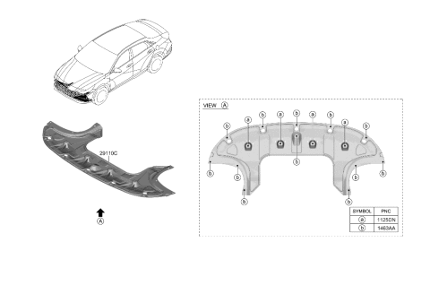 2022 Hyundai Elantra US Alabama made Under Cover Diagram