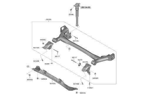 2021 Hyundai Elantra Under Cover Diagram for 55163-AB000