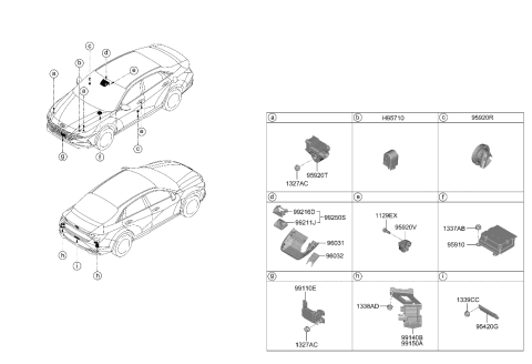 2012 Hyundai Accent Module Assembly-Air Bag Control Diagram for 95910-AB000