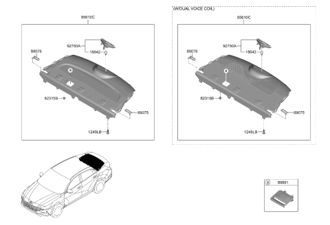 2021 Hyundai Elantra Trim Assembly-Package Tray RR Diagram for 85610-AB000-YFR
