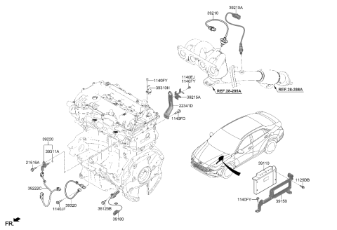 2023 Hyundai Elantra US Alabama made Electronic Control Diagram