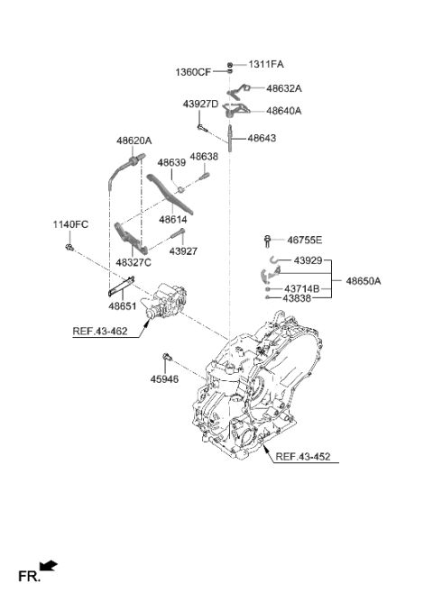 2023 Hyundai Elantra US Alabama made Transaxle Brake-Auto Diagram