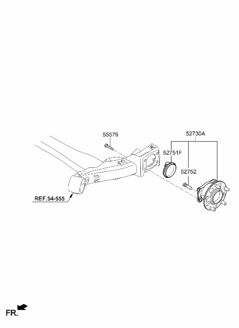 2022 Hyundai Elantra US Alabama made Rear Axle Diagram