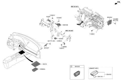 2012 Hyundai Accent Sw Assembly-Button Start Diagram for 93502-AA000-LS5