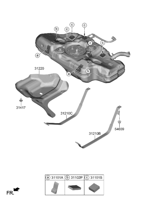 2023 Hyundai Elantra US Alabama made Fuel System Diagram 2