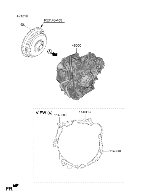 2021 Hyundai Elantra US Alabama made Transaxle Assy-Auto Diagram