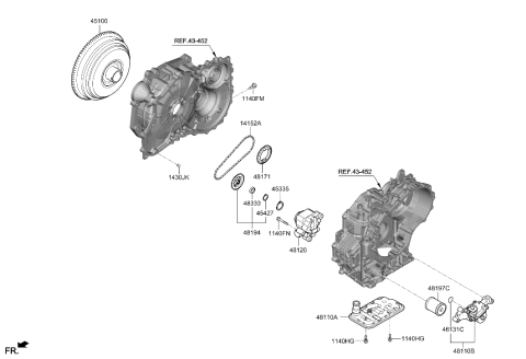 2021 Hyundai Elantra US Alabama made Oil Pump & TQ/Conv-Auto Diagram