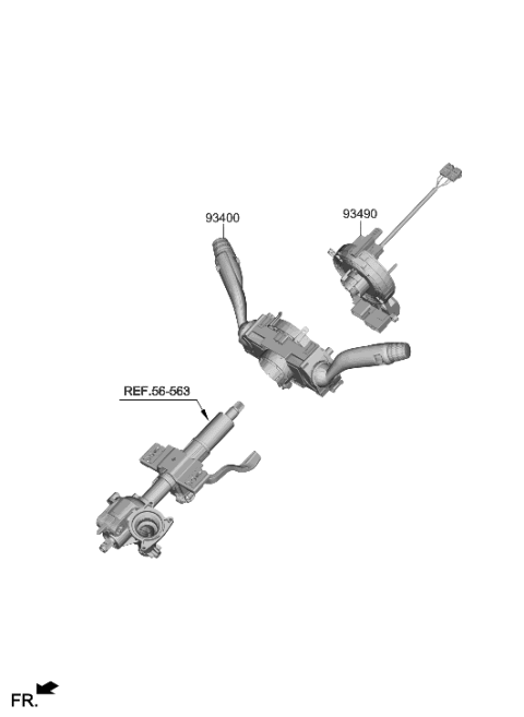 2021 Hyundai Elantra US Alabama made Multifunction Switch Diagram