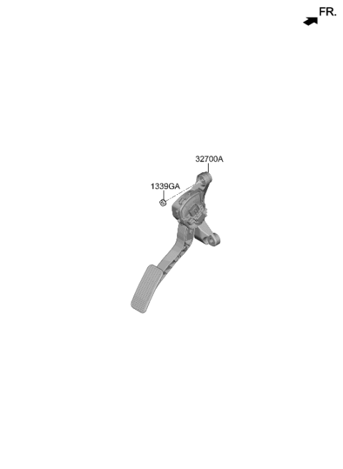 2023 Hyundai Elantra US Alabama made Accelerator Pedal Diagram
