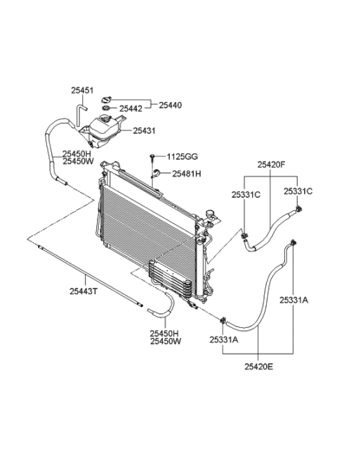 2006 Hyundai Azera Produced Before OCT.30.2006 Engine Cooling System Diagram 2