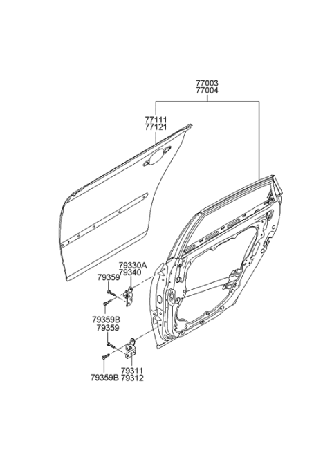 2006 Hyundai Azera Panel-Rear Door Diagram