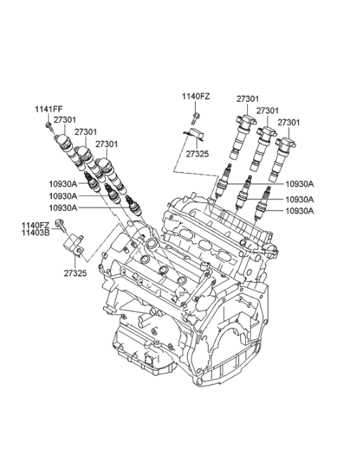 2006 Hyundai Azera Spark Plug & Cable Diagram