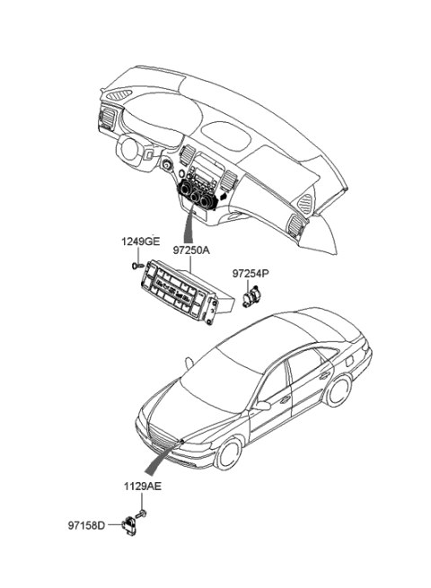 2006 Hyundai Azera Produced Before OCT.30.2006 Heater System-Heater Control Diagram