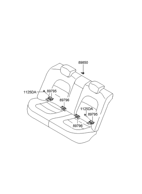 2006 Hyundai Azera Produced Before OCT.30.2006 Child Rest Holder Diagram