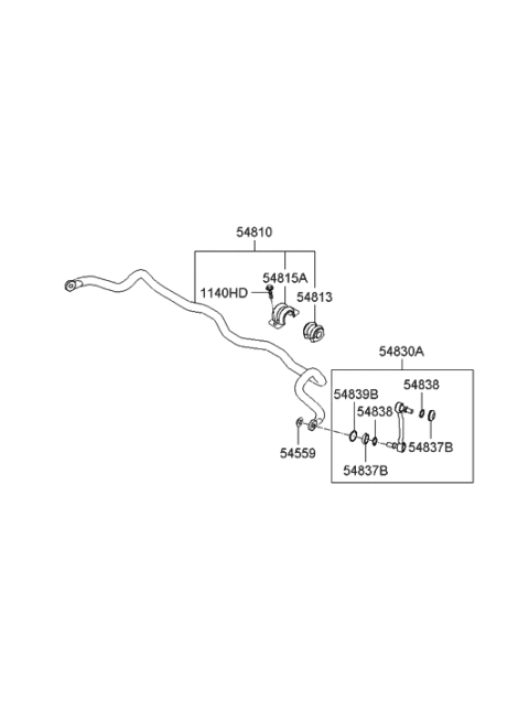 2005 Hyundai Azera Front Stabilizer Bar Diagram