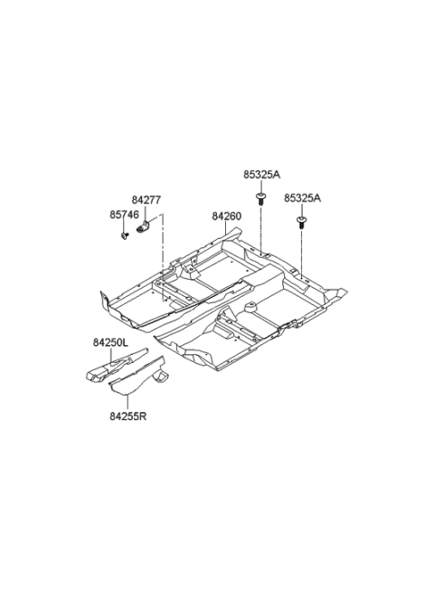 2005 Hyundai Azera Plug-Trim Mounting Diagram for 85325-21000-J9