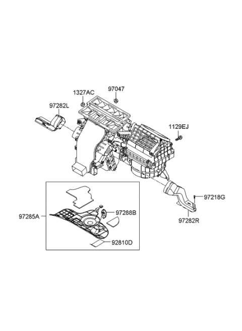 2006 Hyundai Azera Duct-Air,LH Diagram for 97111-3L000