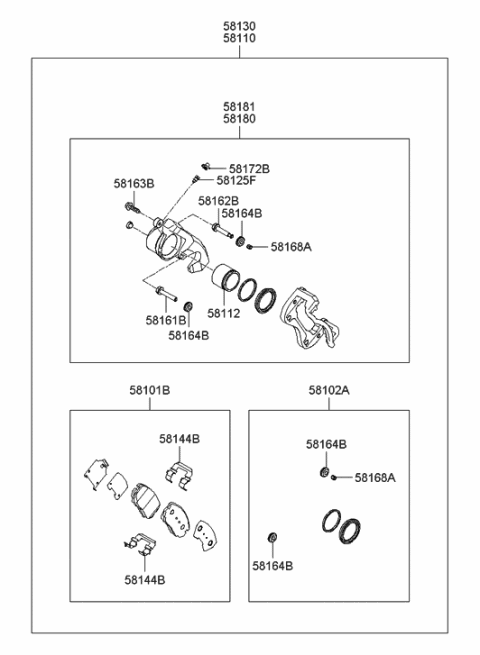 2006 Hyundai Azera Produced Before OCT.30.2006 Front Axle Diagram 2
