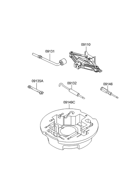 2006 Hyundai Azera Produced Before OCT.30.2006 OVM Tool Diagram