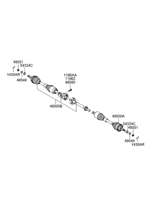 2005 Hyundai Azera Drive Shaft Diagram